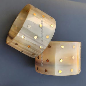 Handmade Natural Horn Color Bangle <b>Bracelet</b> Best Design Buffalo & Ox Horn Jewelry for Weddings <b>Love</b> & Romance By FWE - Product Image 1