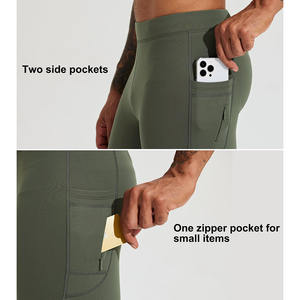 Mallas de ajuste relajado de moda para hombre, tela elástica de diseño único para entrenamiento deportivo de gimnasio, transpirabilidad elegante - Product Image 4