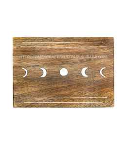 Boîte en bois avec incrustation en laiton stockage de souvenirs de bijoux finis naturels pour le salon quantité minimale de commande bas - Product Image 4