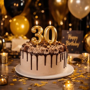 Gold Number Candles 0 1 2 3 4 5 6 7 8 9 Birthday Cake Candles Party Supplies Wholesale Bulk - Product Image 3