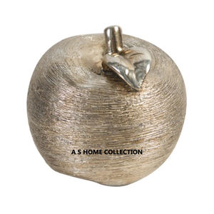 Aluminium Métal Forme de Pomme Design Laiton Finition Antique Sculpture Décorative Accent Article - Product Image 1