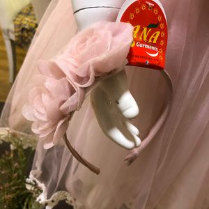 فستان أبيض فاخر جديد من بارادا للفتيات والأطفال، فستان ساتان مزين بالزهور لحفلات الزفاف والحفلات الراقصة في الربيع - Product Image 4