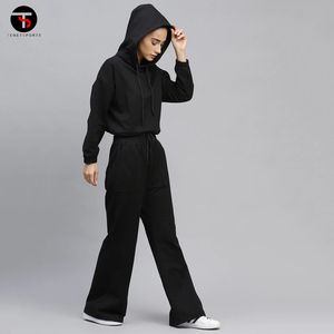 Customized Logo Printing Wholesale High Quality Light <b>Weight</b> Material Cotton <b>Women</b> Clothing <b>Women</b> Tracksuit - Product Image 2