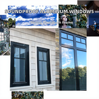 Ventanas Modernas de Aluminio para Exteriores, con Triple Aislamiento, Certificación Energy Star, Estilo Abatible, para Dormitorio de Villa