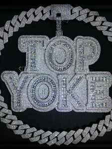 Custom Pass Diamond Test Baguette VVS Moissanite Hip Hop <b>Mens</b> Letters 925 Silver <b>Pendant</b> Fashion Rapper <b>Pendant</b> for Necklace - Product Image 3