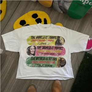 T-shirts personnalisés lourds pour hommes sur des t-shirts grande taille pour hommes 100% coton T-shirt surdimensionné uni à col en O pour hommes - Product Image 3