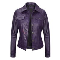 Chaqueta de Cuero Crudo con Cierre de Cremallera para Mujer, Estilo Moderno, Diseño Sólido, Temporada de Otoño, Relleno de Algodón, Venta al Por Mayor