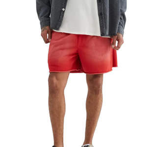 Nouveauté 2025 : Short d'été personnalisé pour homme, taille mi-haute, style urbain, maille respirante, couleur unie, service OEM, logo personnalisé, teinture unie - Product Image 1