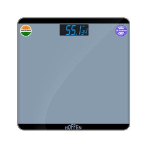 Balance numérique à affichage LCD HOFFEN, gris, vente chaude, précision de 100 g, garantie 1 an, verre trempé personnalisable - Product Image 1