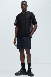 Novedad de esta semana: Pantalones cortos deportivos para hombre, estilo urbano, transpirables, 100% algodón, lisos, no tejidos, de secado rápido, ligeros, servicio OEM - Product Image 2