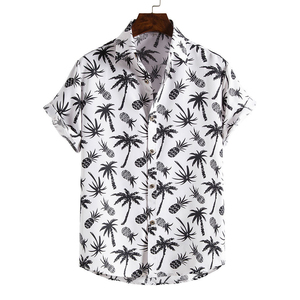 Camisa informal de manga corta de moda para hombre con estampado Floral de verano Estilo Hawaiano camisa de playa holgada de gran tamaño para hombre - Product Image 5