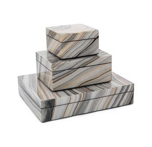 Boîtes à vadrouille en résine avec incrustation Boîtes de rangement en résine fabriquées à la main sur mesure Solutions de rangement élégantes pour la maison et le bureau - Product Image 2