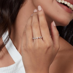 <span class=keywords><strong>Anello</strong></span> Classico da Donna con Diamante Creato in Laboratorio 0,50 <span class=keywords><strong>Carati</strong></span> Taglio Brillante Purezza VS1 Colore F in Oro Bianco 14k Stile Bezel - Product Image 3