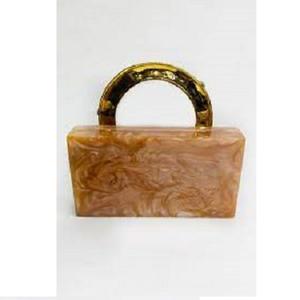 Bolso de Mano de Resina a Rayas de Diseño Artesanal y Bolso Bandolera para Mujer, Elegante Bolso de Noche para Novia, para Uso Diario - Product Image 2