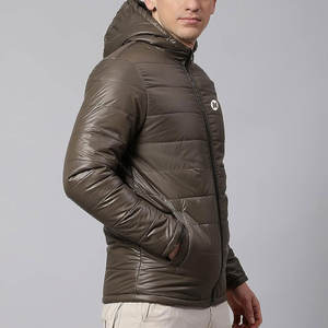 <b>Men's</b> Lightweight Water-Resistant <b>Canvas</b> Puffer <b>Jacket</b> Full Sleeves with Stand Collar Casual Winter Wear Wholesale Available - Product Image 3