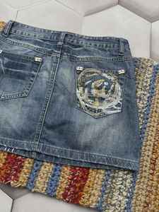 Vintage S Taille Denim Shorts Jeanagers Autre Artisanat Jeans Pantalon Court - Product Image 4