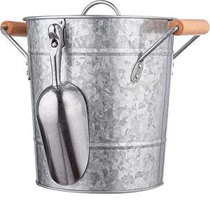 Metal Ice <b>Bucket</b> With Gold Texture Finished Soft <b>Drinks</b> Cooled Storage Basket Indoor Parties ice cube Cane Champagne <b>Bucket</b> - Product Image 4