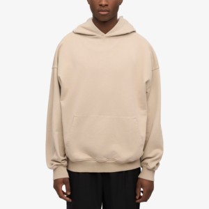 Sudadera con capucha de hombre pesado con bordado en blanco de alta calidad 2025, jersey con estampado de logotipo personalizado de gran tamaño, sudaderas con capucha personalizadas de algodón para hombre - Product Image 1