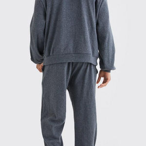 ชุดกันเหงื่อสำหรับผู้ชายชุดกันเหงื่อผ้าซับเหงื่อผ้าแห้งแบบลำลองพิมพ์ลายแดดซีดจางสีพื้น - Product Image 3