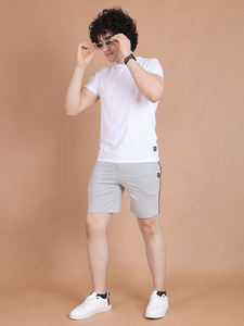 Pantalones cortos informales de verano para hombre, suaves, cómodos, transpirables, de punto, cintura media, diseño de Bermudas sólidas, cintura elástica, venta al por mayor - Product Image 5