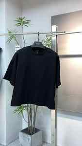 Oversized <b>Black</b> Heavy Cotton <b>T</b>-<b>Shirt</b> for Men Boxy Crop Streetwear Style <b>Long</b> 100% Cotton Customizable DTG OEM Manufacturer - Product Image 2