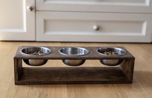 Venta al por mayor de cuencos de madera ecológicos para mascotas, comederos elevados hechos a mano para mascotas y animales, directamente desde Vietnam - Product Image 3