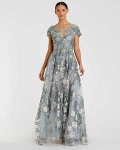 ชุดเดรสยาวมีแขนครึ่งแขนป้องกันไฟฟ้าสถิตย์สำหรับผู้หญิงชุดเดรสทรงสอบประดับลูกปัดสุดเซ็กซี่สำหรับงานเลี้ยงตอนเย็น - Product Image 1