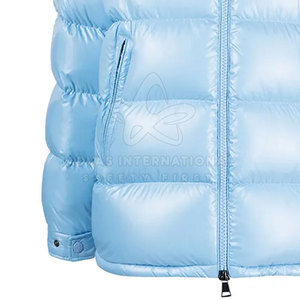 Femmes hiver extérieur épais bulle veste capuche fermeture à glissière respirant Polyester/Nylon doublure tricoté personnalisable haute - Product Image 6