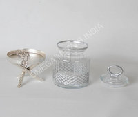 Juego de 3 Recipientes de Vidrio con Acabado Plateado de Lujo, Frascos de Almacenamiento Ecológicos con Tapas Abatibles, Capacidad de 501 ml para Uso en la Cocina