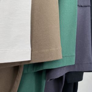 Alta calidad manga corta 100% algodón hombro caído logotipo personalizado camisetas desgastadas camiseta para hombres - Product Image 4