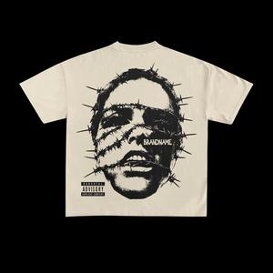 Camisetas de hombre con cuello redondo, estampadas, 100% algodón, personalizadas, de moda, holgadas y transpirables. - Product Image 2