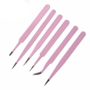 Pince à épiler incurvée en acier inoxydable de haute qualité pour femmes, kit de beauté avec couleurs personnalisées - Product Image 1