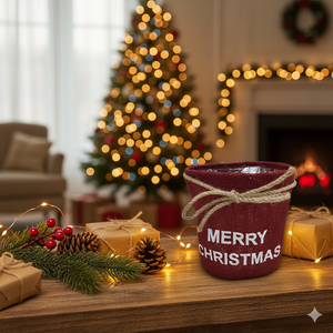 Maceta de yute ecológica y sostenible para la temporada navideña con cuerda para atar, exportación directa de fábrica en Bangladesh - Product Image 2