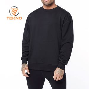 Sudadera de lana de algodón personalizable para hombre, cuello redondo liso, teñido, estilo informal, temporada de invierno, fabricante OEM, proveedor - Product Image 1