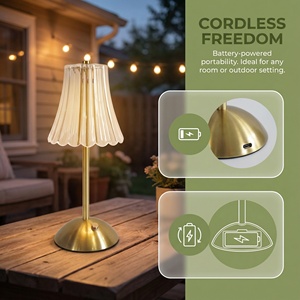 Lámpara de Mesa Recargable <span class=keywords><strong>con</strong></span> Varias Formas de Pantalla de Acrílico, Capacidad Máxima de Batería de 2500 mAh - Product Image 2