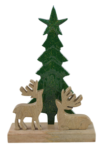 Décorations de Noël en aluminium de luxe en forme de cœur rouge, taille moyenne, pour table et décoration intérieure avec base IHA - Product Image 5