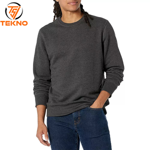 Sudaderas pesadas de algodón 100% para hombre a la moda, cuello redondo, estampado de diseñador, logotipo bordado de lana, serigrafía de invierno - Product Image 1