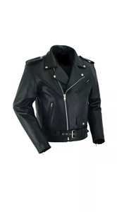 แจ็คเก็ตหนัง brando สำหรับผู้ชายเสื้อแจ็คเก็ตหนังแท้สำหรับนักขี่จักรยาน - Product Image 2