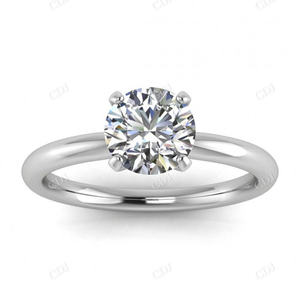 Anillo de moissanita de compromiso clásico de alta calidad, anillos de oro rosa de 18 quilates para mujer, joyería Vintage de lujo, precio al por mayor - Product Image 2