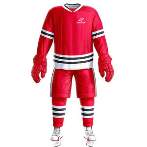 Uniforme de hockey sobre hielo hecho a medida de la mejor calidad, estilo con servicio OEM, diseñe su propio logotipo a la venta - Product Image 1