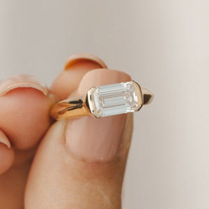 Exclusivo anillo de moissanita de corte brillante redondo de lujo de 2 quilates en oro blanco/amarillo/rosa de 10K y precio al por mayor - Product Image 5