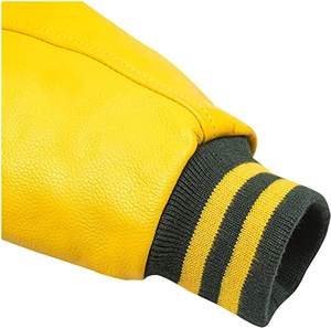 Chaquetas Varsity Personalizadas en Verde y Amarillo, Venta al por Mayor OEM, Oakland Athletics, Muestra el Espíritu de tu Equipo con Estilo, Chaqueta de Béisbol a la Moda - Product Image 4