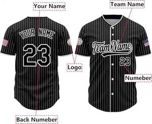 Maillots de baseball confortables et respirants personnalisés avec noms et numéros imprimés Ensemble personnalisé pour les ligues de fans d'équipes sportives - Product Image 4