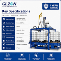 Machine de remplissage de fûts GLZON 200L et machine de remplissage de IBC 1000L pour produits chimiques, huiles, jus et liquides (remplissage par pesage)