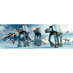 Póster de Star Wars de diseño moderno AT-AT Fight Langbahnposter - Product Image 3