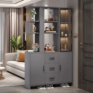 Étagères de rangement pour entrée avec panneaux en bois stratifié, étagères ouvertes sur mesure, pour projets de construction et fournitures en gros - Product Image 1