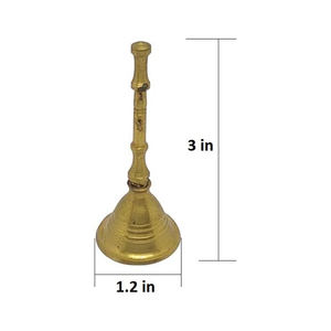 Campana de mano de latón dorada pulida con mangos de madera Campanas de mano de metal hechas a mano de alta calidad para uso de timbre - Product Image 4