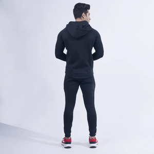 Ensemble de survêtement technique pour homme en molleton blanc, 69 % coton, 31 % polyester, avec sweat à capuche zippé et pantalon de jogging – Conception OEM - Product Image 6