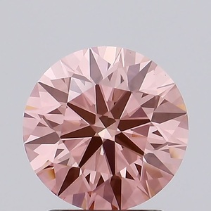 เพชรทรงกลมสำหรับปลูกในห้องปฏิบัติการสีชมพูสดใสแฟนซี1.9 CT พลอยเจียระไนเพชรคุณภาพสูงสำหรับการทำเครื่องประดับเพชรโตและ VS1 D - Product Image 1