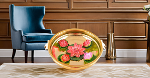 Handcrafted 6-Inch Designer Brass Urli Floral Pot Table Vase Exquisite Traditional Bowl for Home Decor Smooth Wedding Diwali - Product Image 5